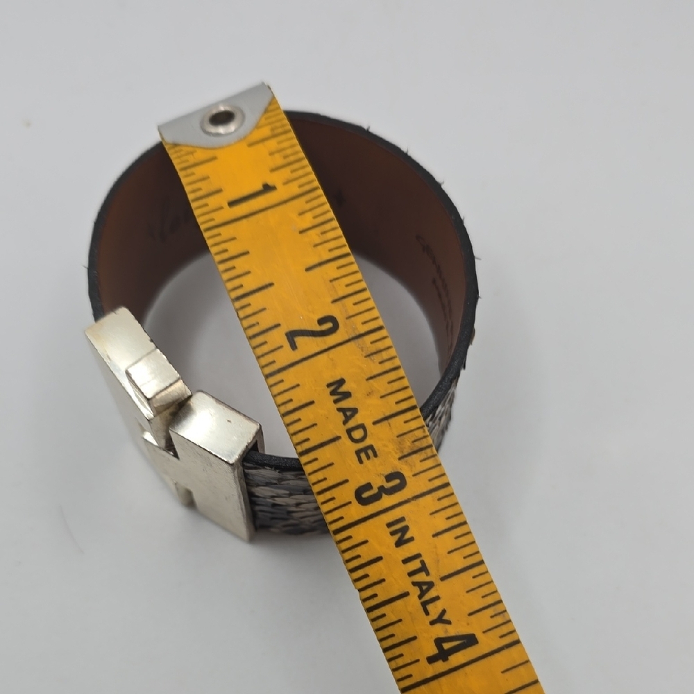 Leigh Elena Python Skin Cuff Bracelet - image 6